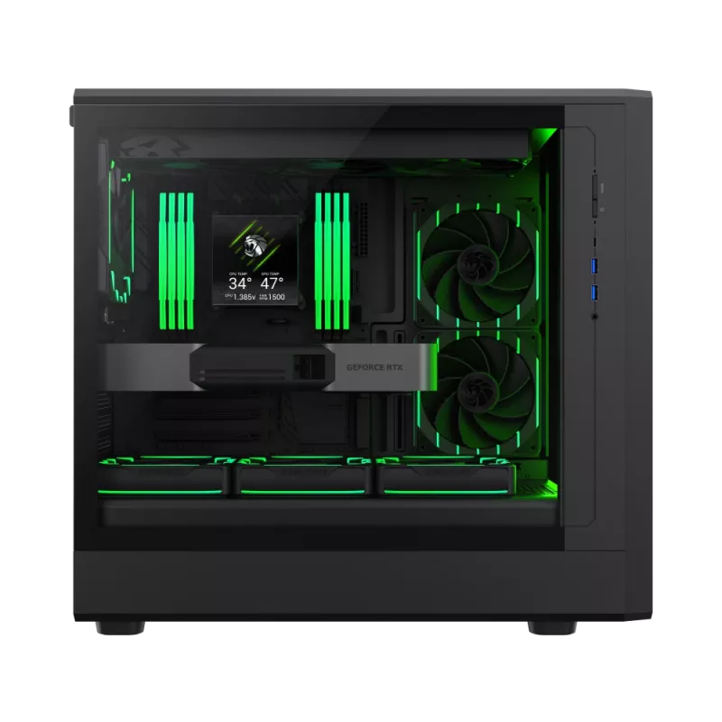 Gamemax Gehäuse | CLAW 460 BK | Schwarz | Mid-Tower | Netzteil nicht enthalten