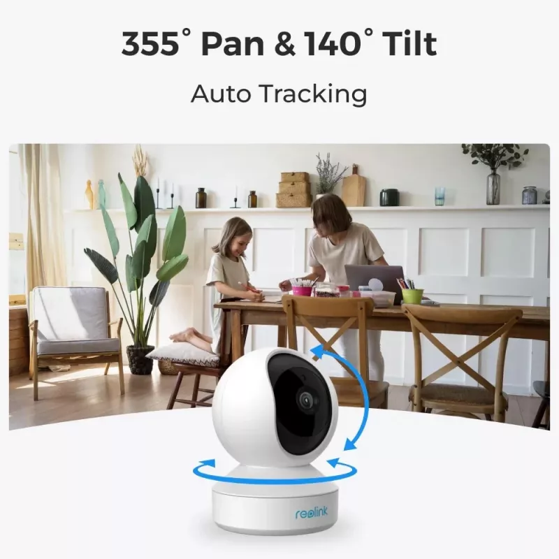Indoor IP Sicherheitskamera Reolink E Series E330 — 4MP, 4 mm Objektiv, 84°×45° Sichtfeld, 2,4/5 GHz Wi‑Fi, Zwei-Wege-Audio, Personen-/Haustiererkennung