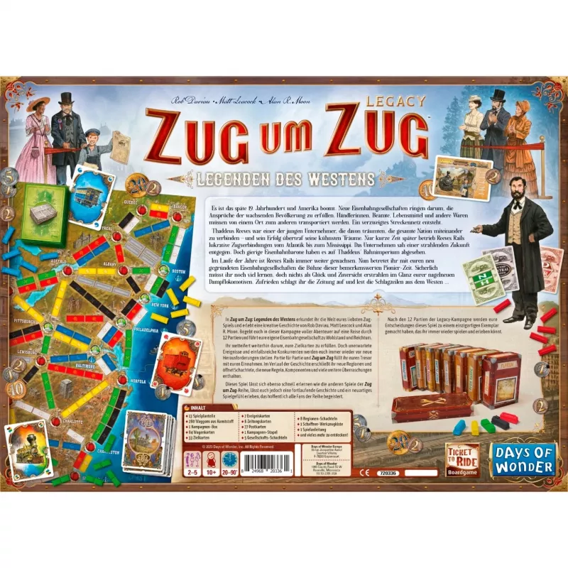 Zug um Zug Legacy: Legenden des Westens, Brettspiel