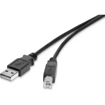 USB 2.0 Kabel Renkforce 1487688, 0,3 m, schwarz, vergoldete Kontakte