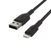 Cable Braided USB-Lightning 1m Black