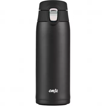 Reisebecher EMSA N2151700 0,4 L, schwarz matt, Flip-Verschluss