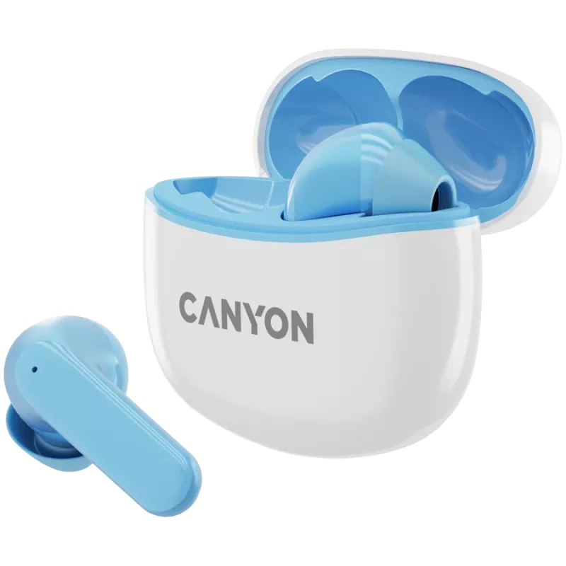 Canyon TWS-5 CNS-TWS5BL Kopfhörer – True Wireless – Bluetooth 5.3 – In-Ear – USB-C Ladecase – Touch-Steuerung – bis zu 38h Laufzeit – Schwarz