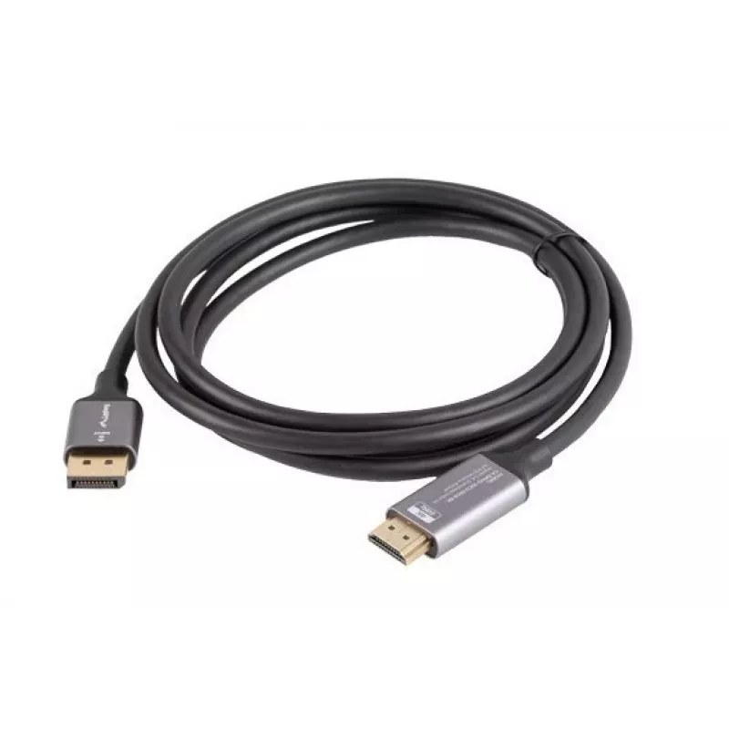 Lanberg CA-DPHD-20CU-0018-BK Videokabel-Adapter 1,8 m DisplayPort HDMI Typ A (Standard) Schwarz, Silber