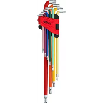 KS TOOLS Tools-Machines GmbH Kugelkopf-Torx-Schlüsselsatz, extra lang, 9-teilig (151.5210)