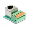 DeLOCK 90653 Kabeladapter RJ45 8-Pin Klemmleiste Grün Silber