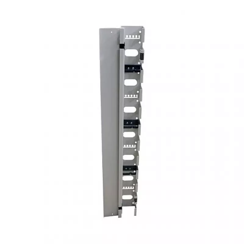ALL-S0002116, Kabelmanagement-Panel, grau, 32U, 19 Zoll, 100 mm, 75 mm