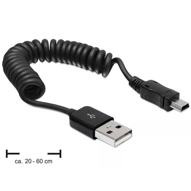 USB-Kabel DeLOCK USB 2.0 0,6 m USB A auf Mini-USB A Schwarz