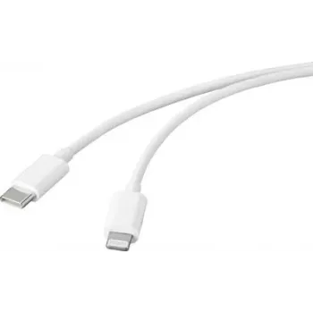 Renkforce USB-Kabel USB 2.0 USB-C-Stecker Apple Lightning-Stecker Weiß (RF-5042728)