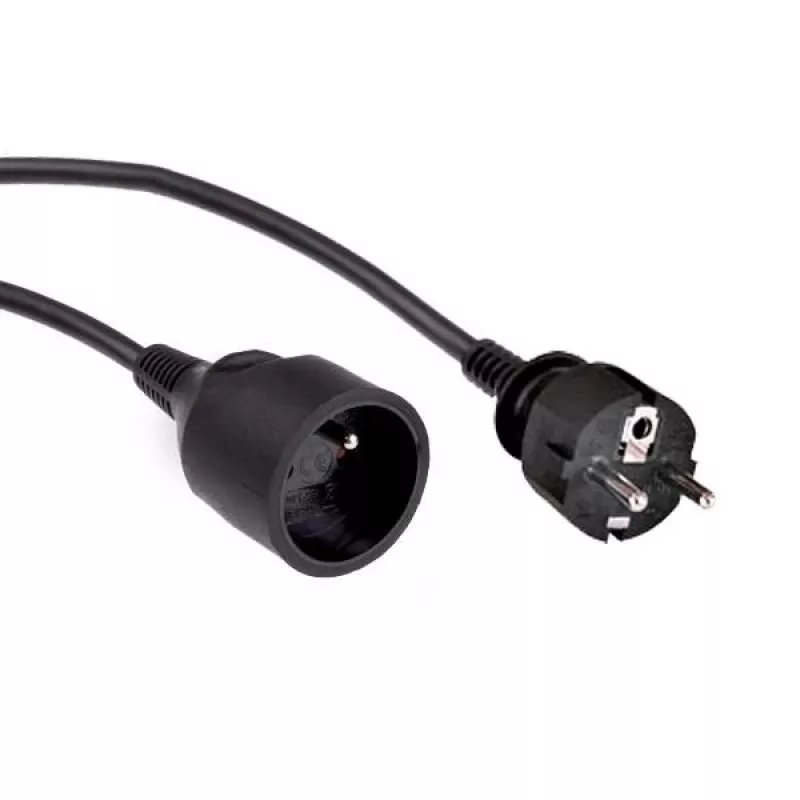Stromverlängerungskabel LOGON PSPC03 — 3 m Kabel, 1 AC-Steckdose, schwarz
