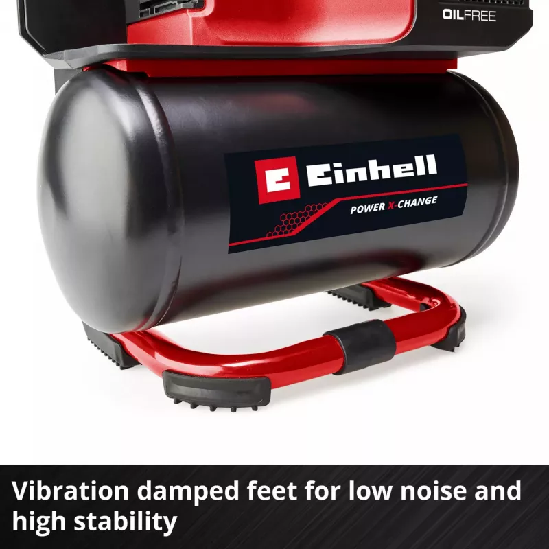 Power X-Change Akku-Kompressor TE-AC 18/75 Li OF-Solo, 18 Volt (Schwarz/Rot, ohne Akku und Ladegerät)