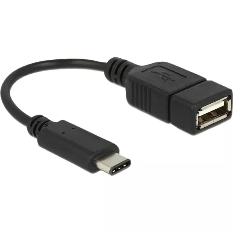 USB-Kabel DeLOCK 65579 USB 2.0 0,15 m USB C USB A Schwarz