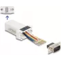 DeLOCK D-Sub 9-polig Stecker auf RJ45 Buchse Montagesatz weiß VGA RJ-45
