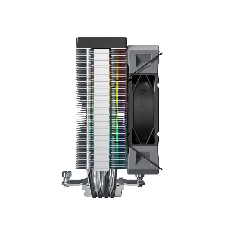 Luftkühler Montech NX400 ARGB, 120-mm-Lüfter, FDB, 800–1950 U/min, TDP 270 W, Schwarz
