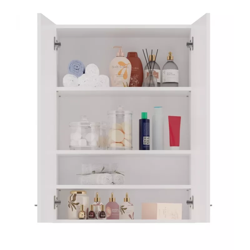 Topeshop POLA MINI DD weißer Badezimmerschrank Weiß