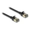 Netzwerkkabel DeLOCK RJ45 Cat.8.1 F/FTP schlank Pro 5m Schwarz
