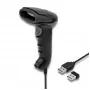 Hand-Barcodeleser QOLTEC 50868 — 1D/2D-Laserscanner, USB kabelgebunden & kabellos, Arbeitsabstand 600 mm, schwarz