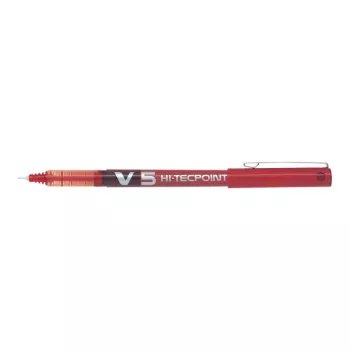 Pilot V5 HiTec Rot 0,5 mm rote Tintenroller 12 Stück