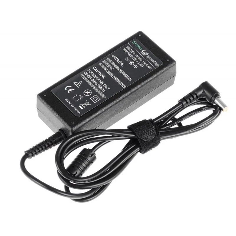 Netzteil Grün Cell AD01P — 60 W, 19 V 3,42 A, Laptop-Netzteil für den Innenbereich, schwarz
