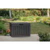 Aufbewahrungsbox für den Außenbereich Keter Kentwood 190L — 190 Liter, Graphit, Klapptür, 823×457×577 mm
