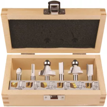 Makita - Fräs-Bitsatz - für Kunststoff, Massivholz - 6 Stücke (D-53540)