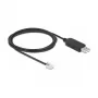 Adapterkabel DeLOCK USB Typ-A auf Seriell RS-232 RJ12 ESD-Schutz 2 m Schwarz