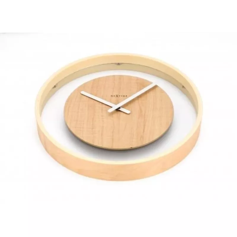 NeXtime klok 3046 Wood Loop, Ø30 cm, Wand, Holz