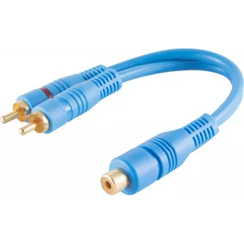 Audiokabel RCA 2 x RCA ShiverPeaks BS40053 0,2 m Blau