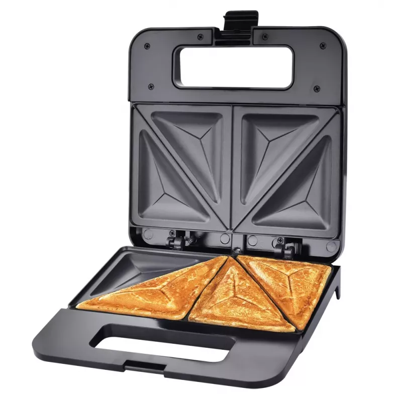 Sandwichmaker ESPERANZA PARMIGIANO 1000 W – 4 Sandwiches, schwarz, antihaftbeschichtete Platten