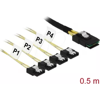 Kabel DeLOCK 85800 Mini SAS SFF-8087 0,5m Schwarz