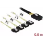 Kabel DeLOCK 85800 Mini SAS SFF-8087 0,5m Schwarz