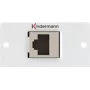 Kindermann Konnect 50 alu - Modulares Faceplate-Snap-In - GG45 (7444000424)
