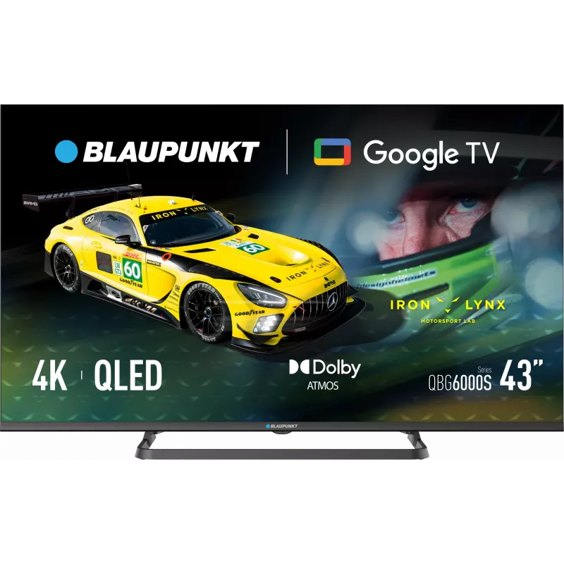 Blaupunkt QLED TV | 43QBG6000S | 43 | Smart TV | Google TV | Schwarz