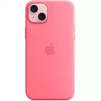 Silikonhülle Cover Apple iPhone 15 Plus Pink Monochromatisch 6,7 Zoll