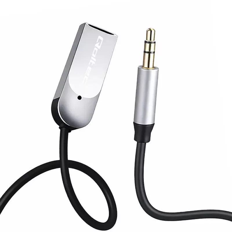 Wireless Audio-Empfänger-Adapter QOLTEC HiFi BT6.0 2xRC – Bluetooth-Audioempfänger für Lautsprecher und Autoradio