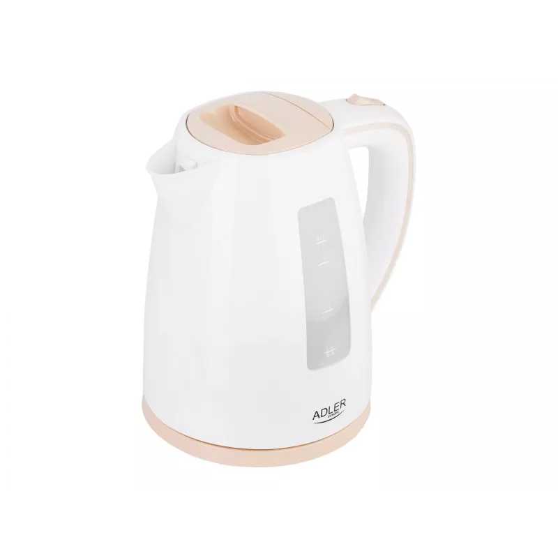 Adler AD 1264 Elektrischer Wasserkocher 1,7 L 2200 W Haselnuss Weiß