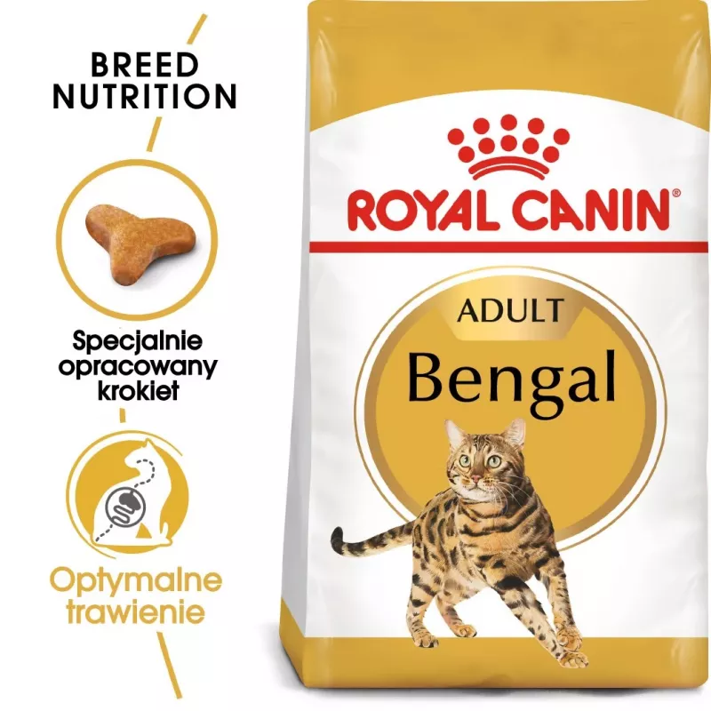 Trockenfutter für Katzen Royal Canin Bengal Adult 10 kg – Huhn, 40% Protein, 18% Fett