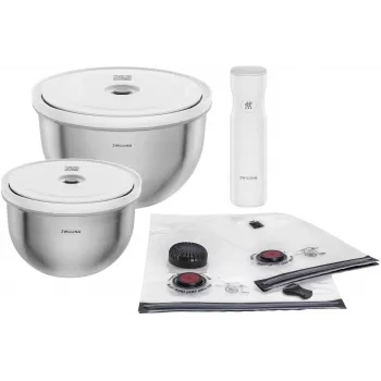 Vakuum-Frischhaltedosen-Set ZWILLING Fresh&Save Bowl Starter Set 9-teilig Edelstahl