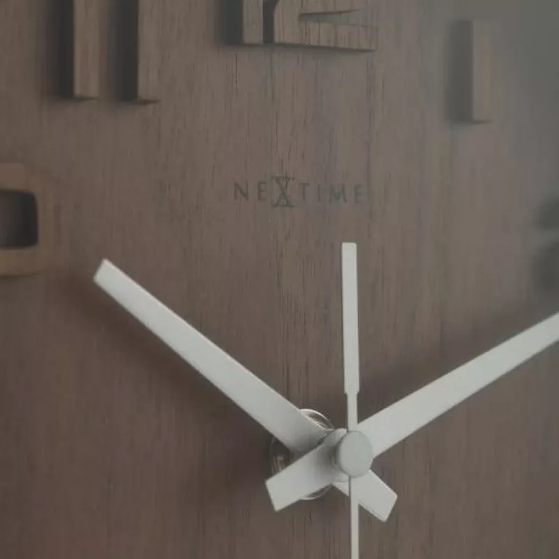 NeXtime Wanduhr 5192gs Wood Wood Small, 22x20 cm, Wand, Holz, Grau