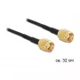 Koaxialkabel DeLOCK 88475 0,32m RP-SMA Gold Schwarz