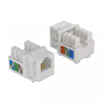 Keystone-Modul DeLOCK 86498 Flach Weiß RJ-12
