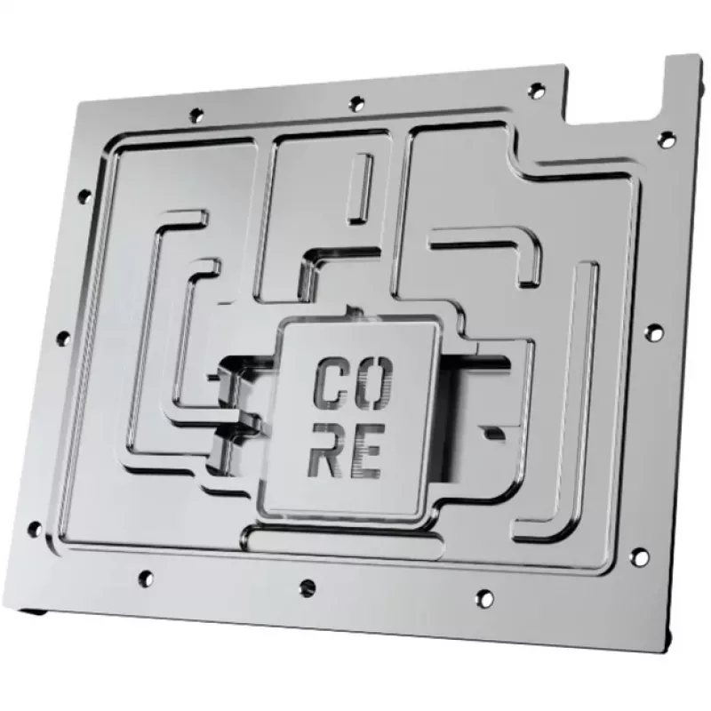 Backplate Alphacool 10260 Aluminium Chrom Kupfer Schwarz 154 mm