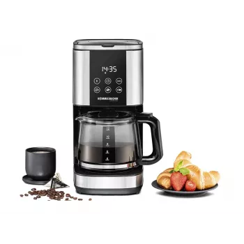 Filterkaffeemaschine Rommelsbacher FKM1000, 1,5 L Wassertank, 12 Tassen, Edelstahl/Schwarz