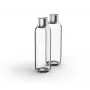 Karbonisierflasche BRITA 118426 – 1 L Glasflasche mit Edelstahlkappe, 287 mm Höhe, 2er-Pack