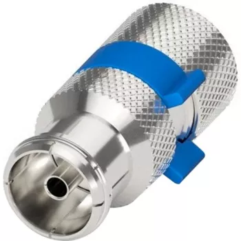 Easy-Installation-IEC/Koax-Dose (Silber/Blau, 6,5 - 8,0 mm)