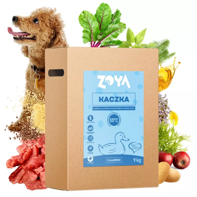 Trockenfutter für Hunde ZOYA ColdPRO Ente 9 kg — Adult Maintenance, Monoprotein, 26 % Protein, 10 % Fett