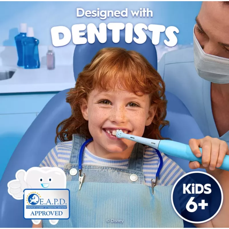 Oral-B Elektrische Zahnbürste mit Reiseetui, 6Y+ | iO Kids Disney Stitch | Wiederaufladbar | Für Kinder | Anzahl der enthaltenen Bürstenköpfe 1 | Anzahl der Zahnputzmodi 3