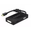 DeLOCK Mini DisplayPort 1.2 auf VGA HDMI DVI Audio 4K passiv schwarz