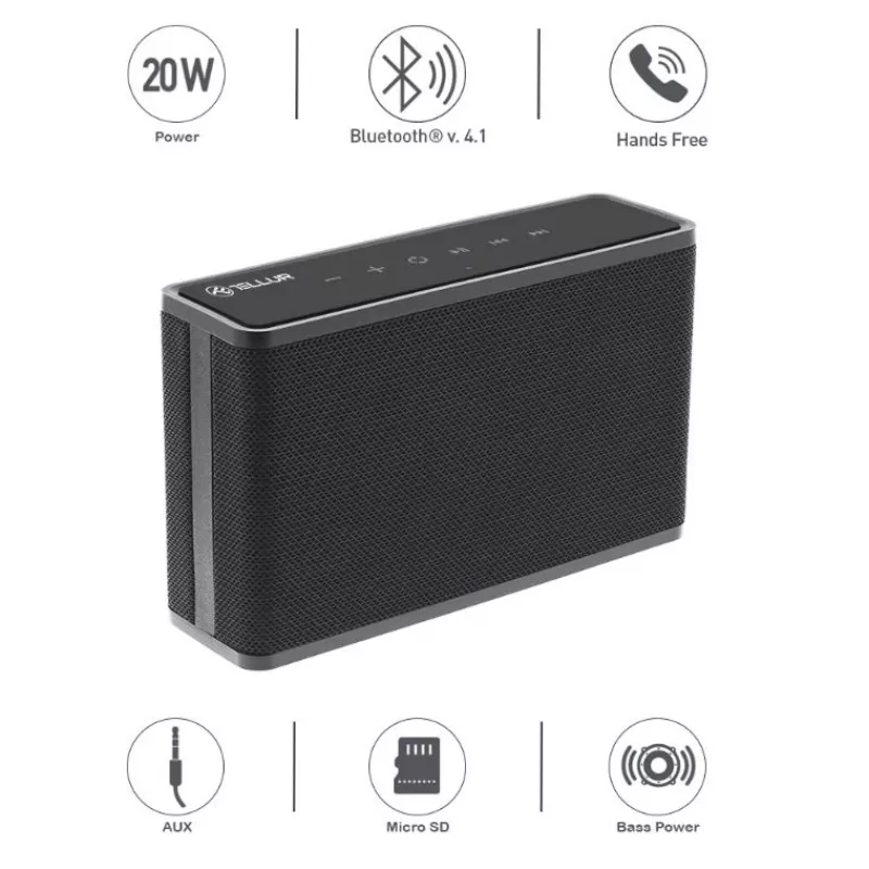 Tragbarer Lautsprecher Tellur Bluetooth-Lautsprecher Apollo schwarz