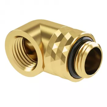 Adapter Barrow G1/4 Zoll 90° drehbar Außengewinde auf Innengewinde TDWT90-V2.5 Gold